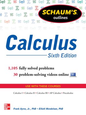 cover image of Schaum's Outline of Calculus